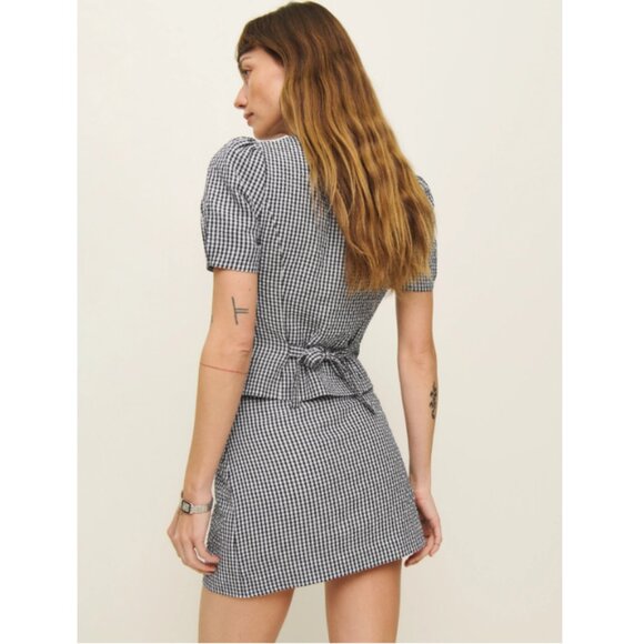 SALE🦋Reformation Mika Two Piece - Black and White Check - Picture 3 of 12
